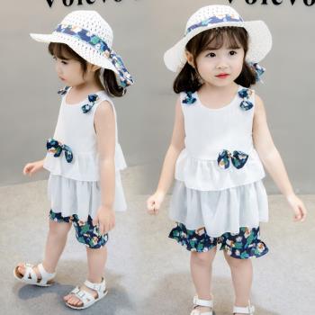 夏天女寶寶韓版3歲小孩兩件套