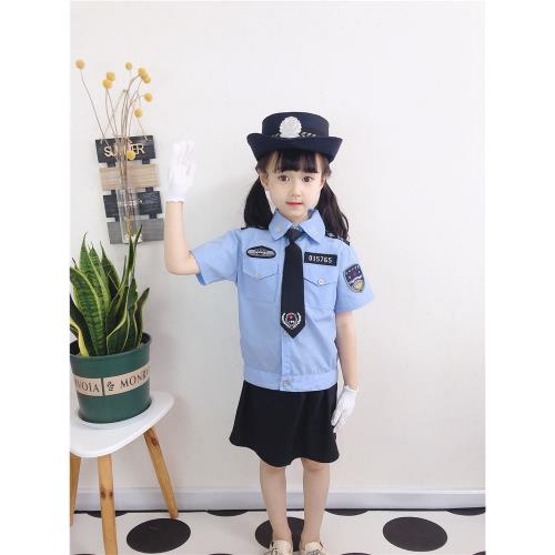 兒童警官衣服黑貓警長兒童警察服演出服兒童交警兒童警察童裝新款