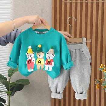 男童春秋季兩件套韓版嬰幼兒衛衣