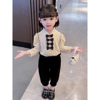 網紅韓國小童洋氣時髦上衣褲子
