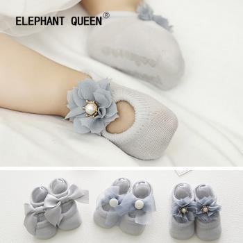 新生兒棉質鏤空夏薄款花邊嬰兒襪