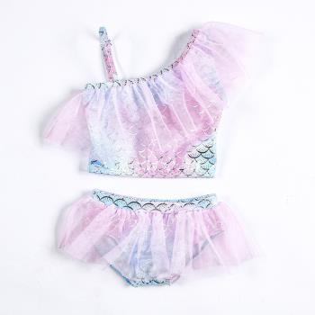 美人魚公主時尚嬰兒2歲裙式泳衣