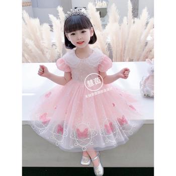 夏季公主冰雪奇緣兒童禮服裙愛莎
