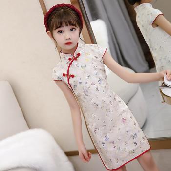 夏季改良女大童蕾絲中國風旗袍裙
