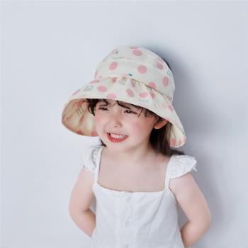 寶寶ins防紫外線女童遮陽帽子