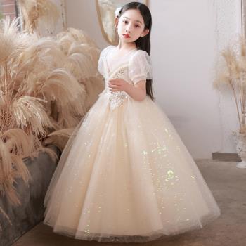 蓬蓬公主裙鋼琴表演中大童婚紗