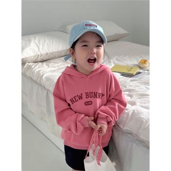 韓版春季新款兒童休閑女寶寶連帽