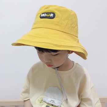 兒童漁夫帽夏季防曬帽男童薄款大帽檐女寶寶遮陽帽防紫外線太陽帽