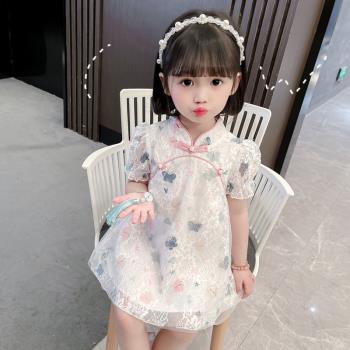 夏款女寶寶公主裙中國風旗袍漢服