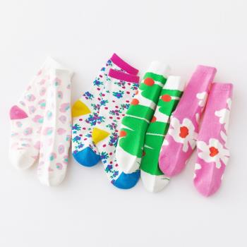 韓國花朵春款女孩時尚街舞潮襪