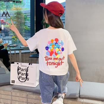 夏季韓版潮時髦純棉短袖女童T恤