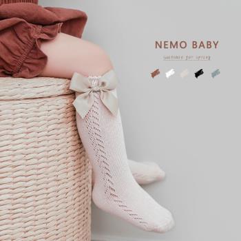 嬰兒公主夏季鏤空網眼長筒襪薄款