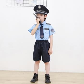 兒童警察服特訓特警服作戰訓練套裝兒童演出服軍裝警服特種兵套裝