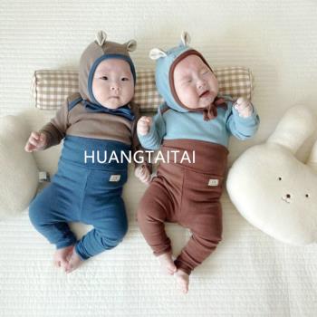 秋冬季嬰兒洋氣撞色韓國保暖內衣