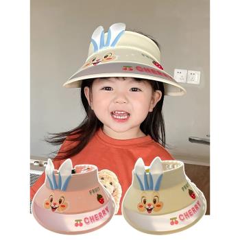 兒童夏季遮陽3歲女孩空頂防曬帽