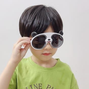 兒童墨鏡男童防紫外線男女孩寶寶太陽鏡潮酷時尚小孩不傷眼睛眼鏡