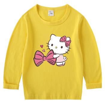 長袖打底衫凱蒂貓春秋季3歲T恤