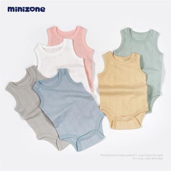 minizone夏季棉兩件裝嬰兒連體衣