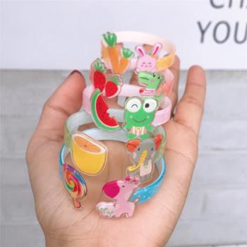 兒童手環可愛公主卡通花朵寶寶首飾創意小禮物玩具亞克力手鐲