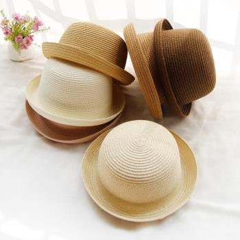 韓版男女童小孩沙灘親子日系草帽