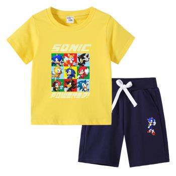 Sonic夏季純棉音速小子短袖T恤