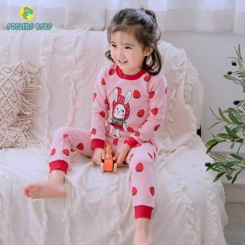 韓國女寶寶純棉春秋季內衣套裝