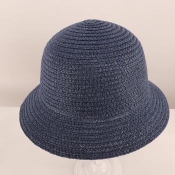 草帽頭圍夏季新品漁夫純色遮陽帽