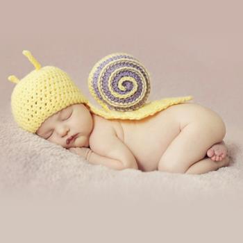萌點寶寶拍照蝸牛卡通攝影服裝道具嬰兒寫真滿月百照天可愛衣服