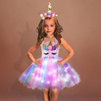 蓬蓬LED兒童禮服發光tutu公主裙