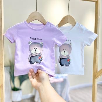 嬰幼兒短袖T恤薄款純棉童男女寶寶小童兒童1歲3嬰兒上衣半袖夏季