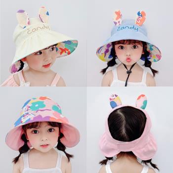 夏季透氣男女寶寶遮陽兒童公主帽