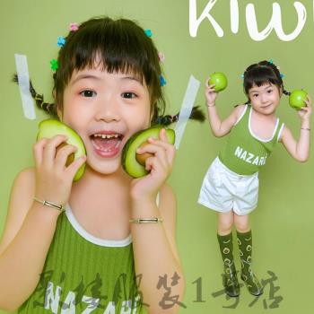兒童寫真攝影主題服裝影樓3-4歲個性寫真藝術照雜志風女童拍照服