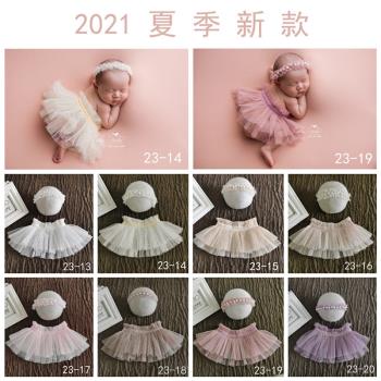 新生兒攝影服裝兒童滿月百天寶寶拍照紗裙衣服新款造型飾主題道具
