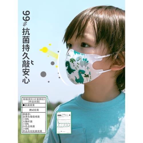 拍1送3日本greennose綠鼻子嬰兒童一次性口罩寶寶3D立體防塵透氣
