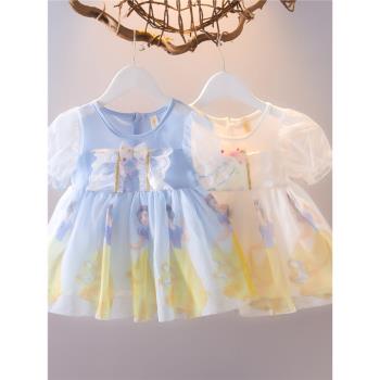 白雪公主夏季寶寶周歲兒童裙子