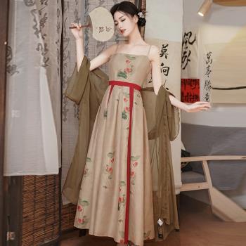宋制漢服開衫民國改良旗袍套裝女大碼夏季新中式禪意中國風連衣裙