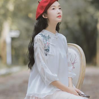 唐裝中國風復古盤扣旗袍上衣漢服