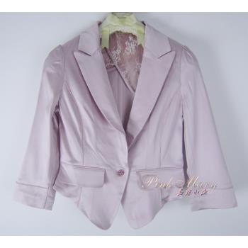 pink mary粉紅瑪琍/粉紅瑪麗 春夏修身七分袖短款上衣女外套 剪標