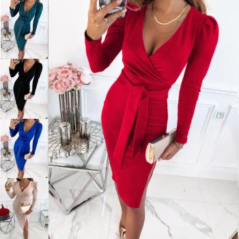 dress women long maxi dresses sexy plussize winter 2021 red