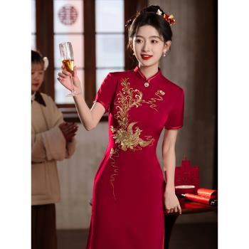十月結婚媽媽參加婚禮服高階喜婆婆婚宴裝旗袍丈母孃禮服喜服夏季