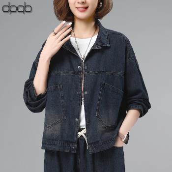 春秋牛仔短外套女2025年新款春裝寬松韓版上衣小個子媽媽休閑夾克