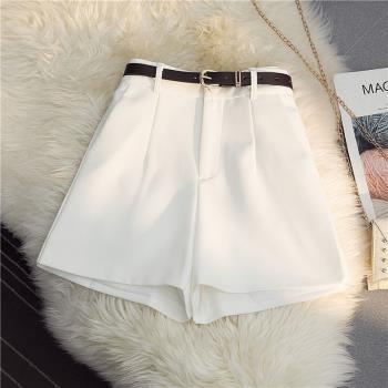 白色西裝短褲女2023新款夏季通勤英倫風時尚休閑小個子顯瘦五分褲