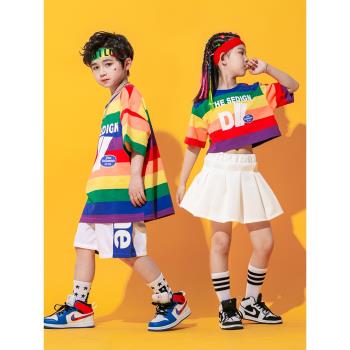 幼兒園園服小學生運動會開幕式服裝兒 童表演啦啦隊舞 演出服秋季