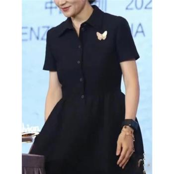 歐洲站收腰顯瘦晚宴小禮服連衣裙