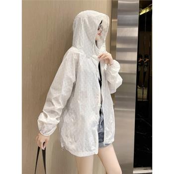 【防紫外線】防曬衣女款2023新款夏冰絲透氣防曬服設計感白色外套