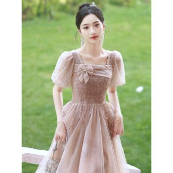 高階晚禮服女法式輕奢小眾名媛宴會氣質生日藝考裙高級質感小個子