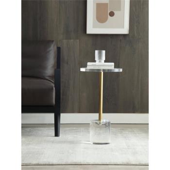 亞克力邊幾客廳透明茶幾現代簡約網紅邊柜小戶型美式角幾玻璃圓桌
