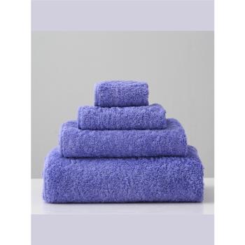 長春花藍阿克蘇埃及長絨棉毛巾很厚實蓬松吸水柔軟高毛圈浴巾870g