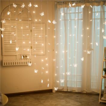 七夕520情人節心形彩燈閃串LED愛心裝飾掛燈婚房求婚布置用品表白
