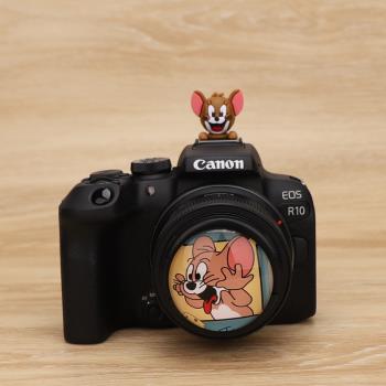 湯姆貓杰瑞鼠組合 卡通鏡頭蓋M50適用佳能200D小痰盂49mm52 58等